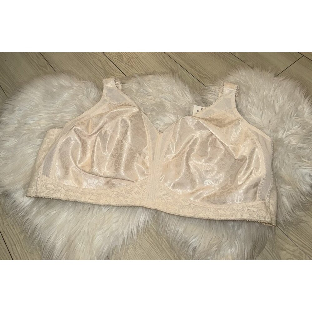Playtex 4693 18 Hour Original Comfort Strap Bra WF Floral Womens 54C Beige New